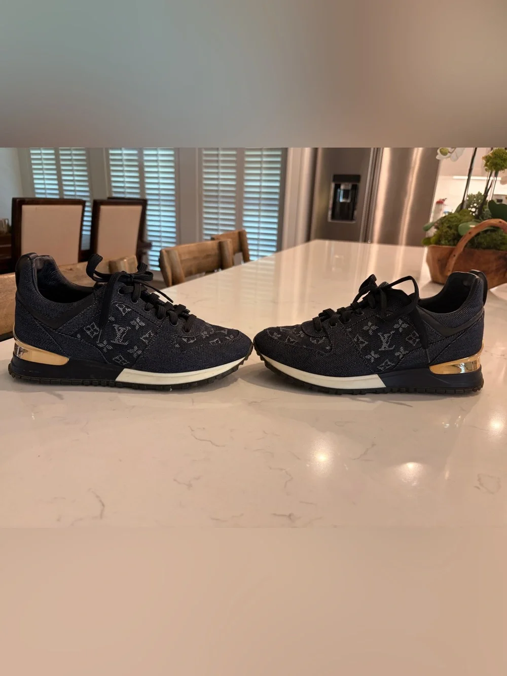 Louis Vuitton Monogram Denim Run Away Sneaker. Size 35.5 U.S. 5.5